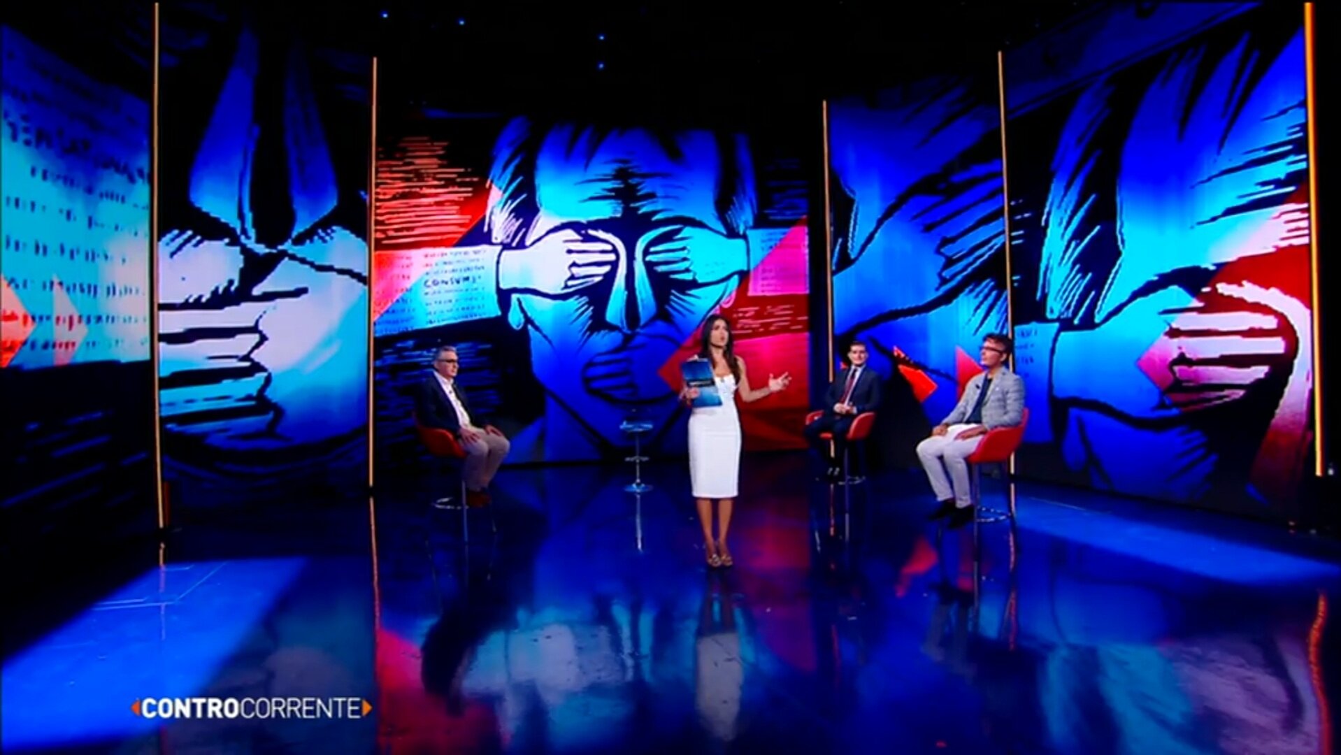 Veronica Gentili nello studio di Controcorrente (puntata del 09/08/2021)