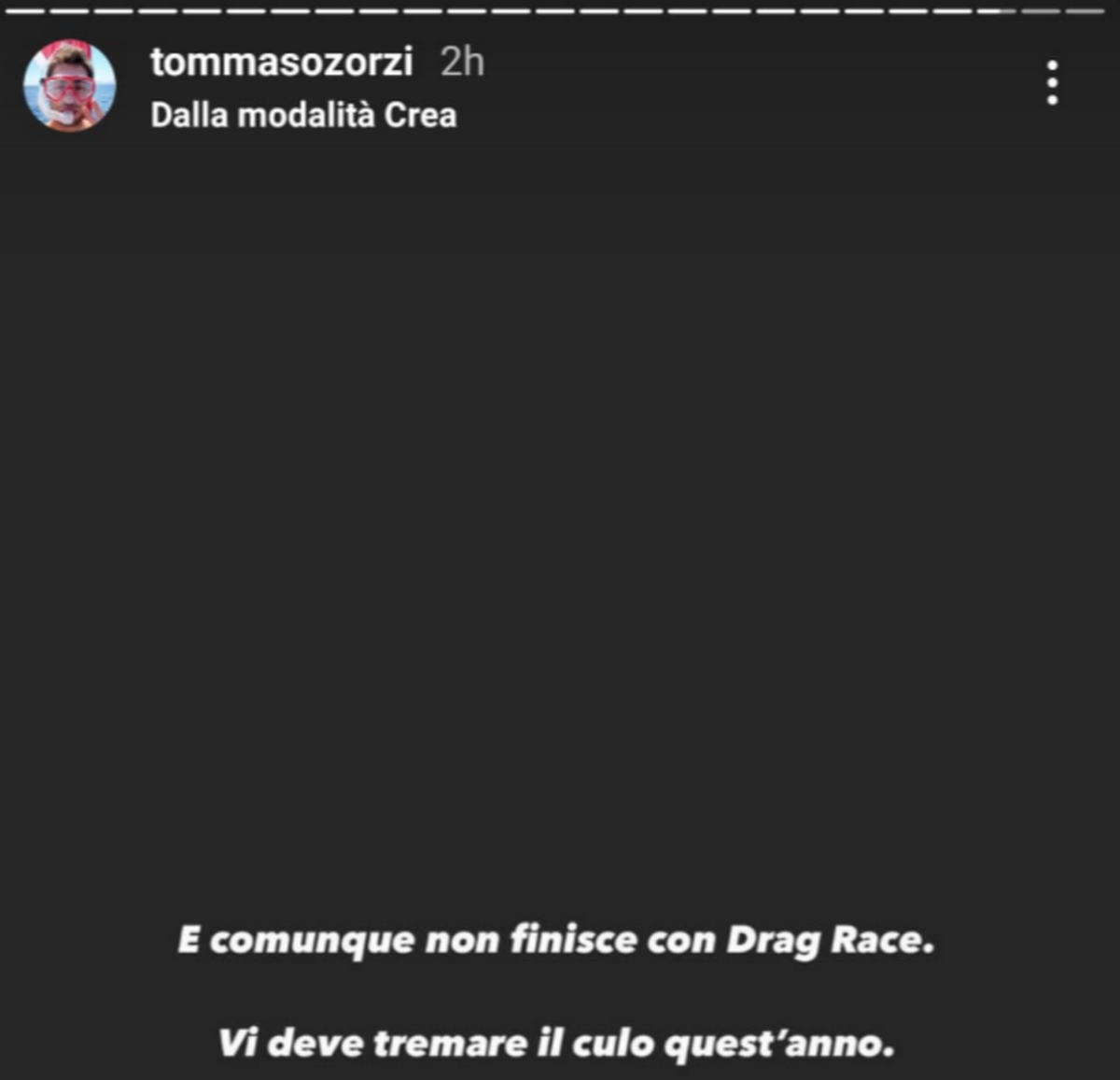 Tommaso Zorzi screenshot Instagram