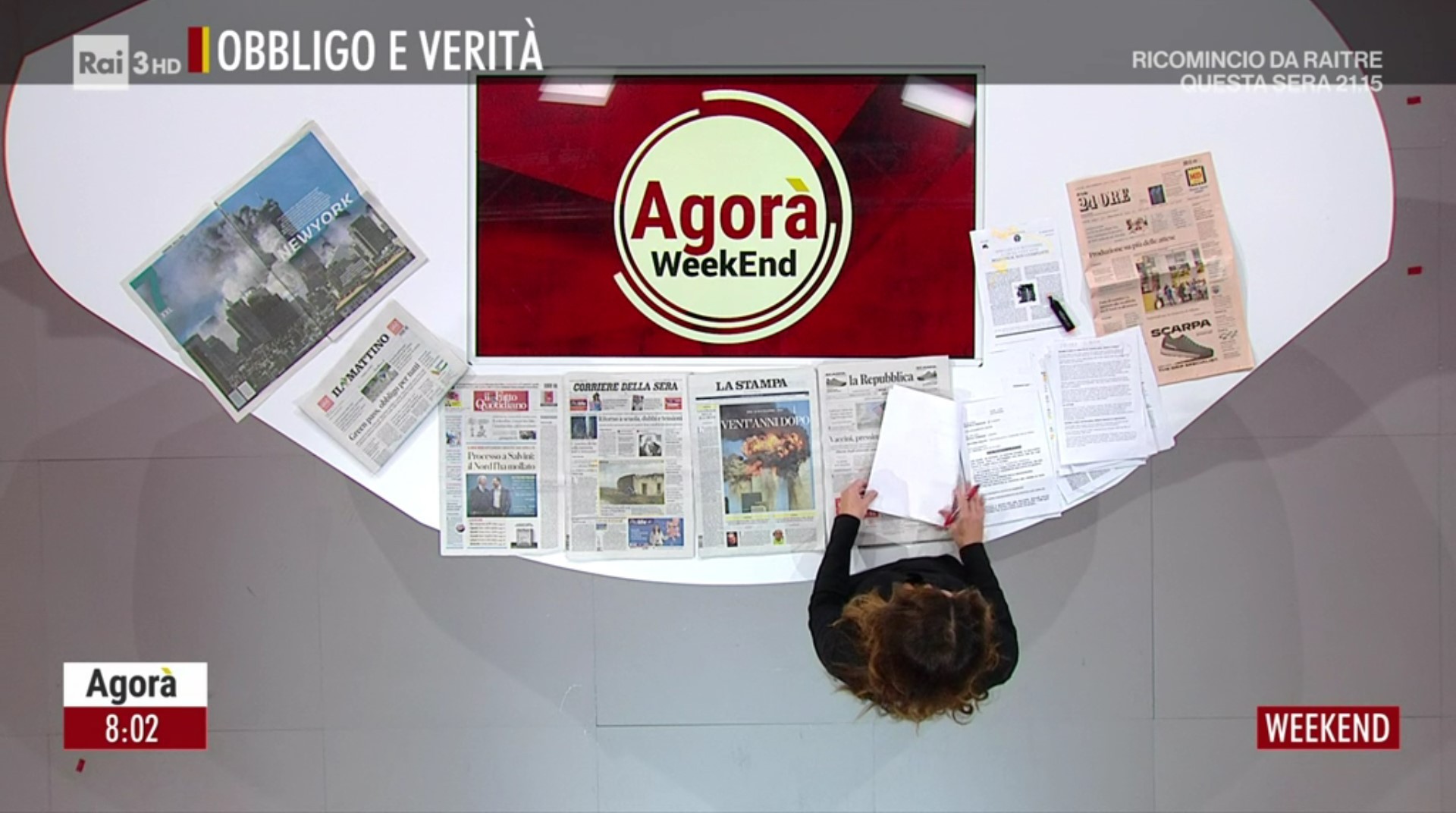 agorà weekend inquadratura dall'altro rassegna stampa