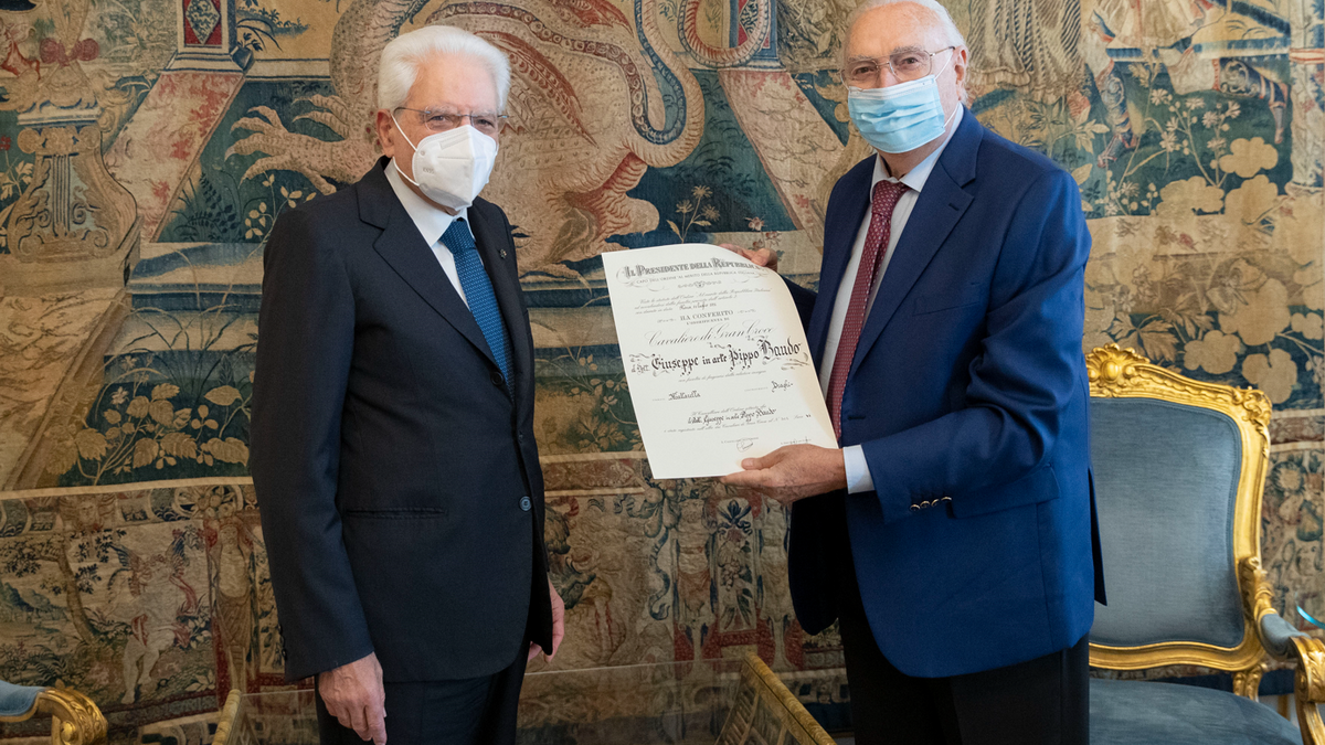 Pippo Baudo Cavaliere di Gran Croce della Repubblica Italiana