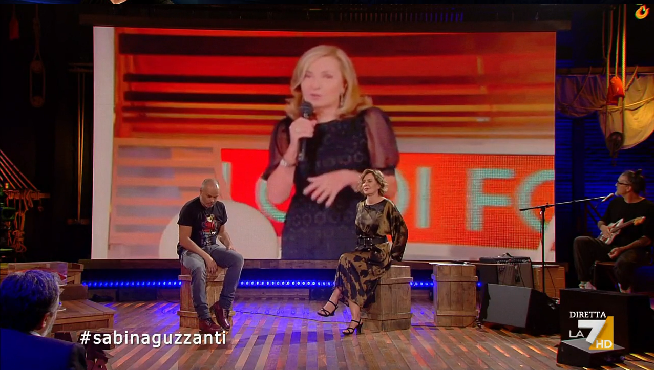 Propaganda Live, Sabina Guzzanti e il ‘caso Palombelli’ tra realtà e parodia