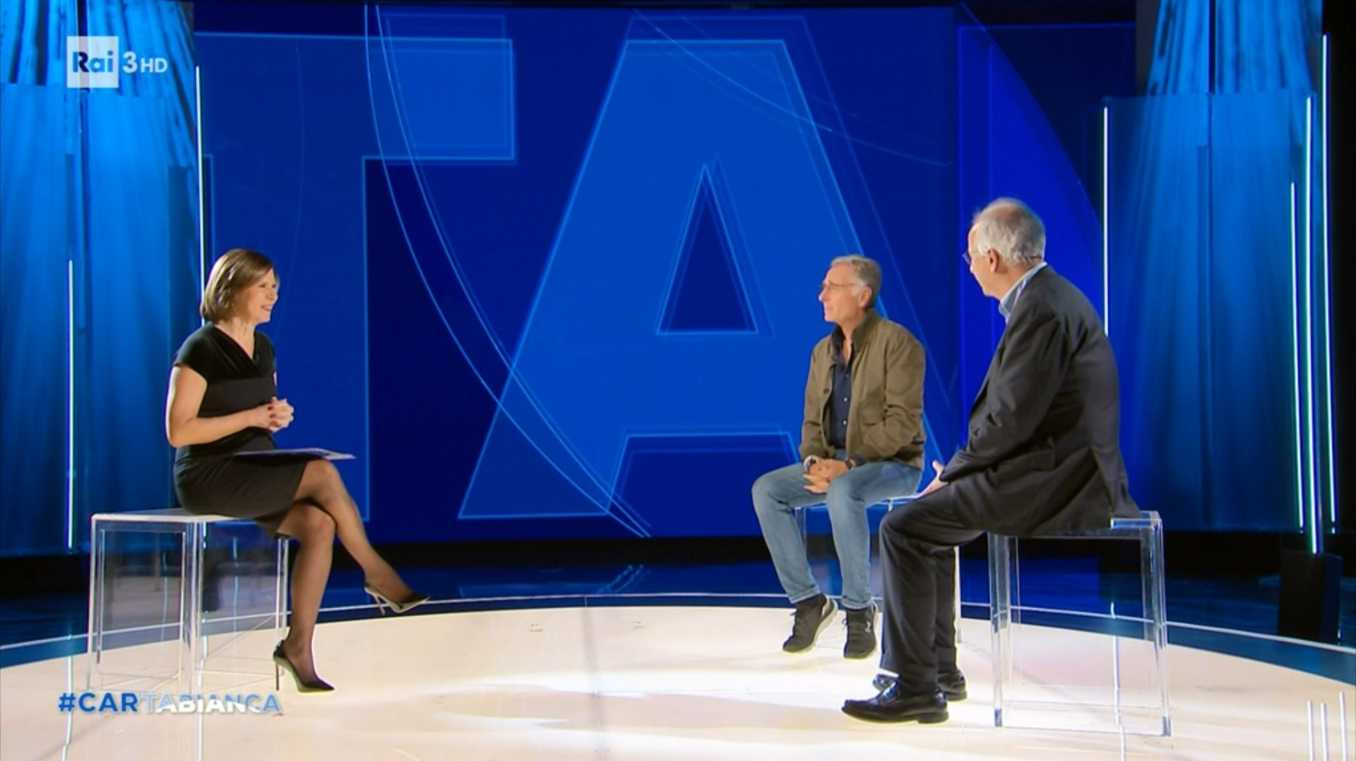 Cartabianca, blocco registrato con Paolo Bonolis e Walter Veltroni