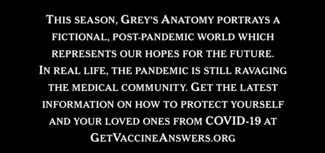 Grey’s Anatomy 18 va oltre il Covid, ma avverte i telespettatori: “Non è finita”