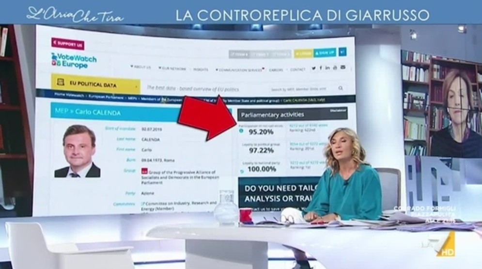 L’Aria che tira, Myrta Merlino se la prende con Dino Giarrusso: “Ci scrive il suo avvocato. Poteva telefonarci, visto che è spesso ospite”