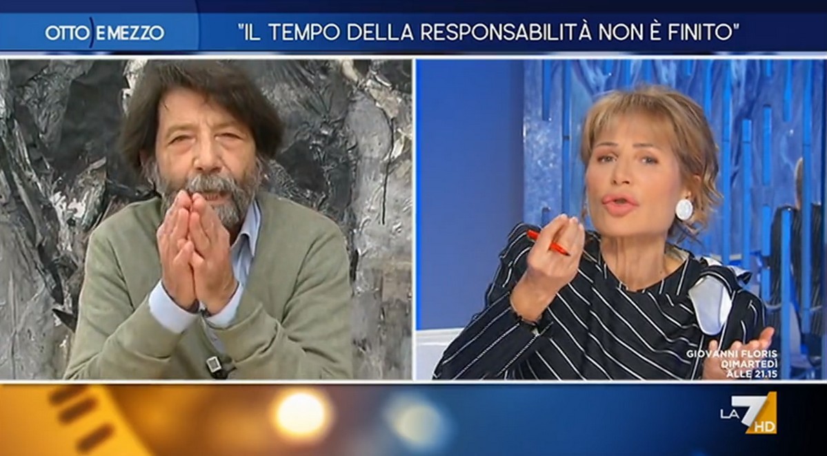 Otto e mezzo, Cacciari contro Gruber: “Perché mi invita se parla sempre lei?” (VIDEO)