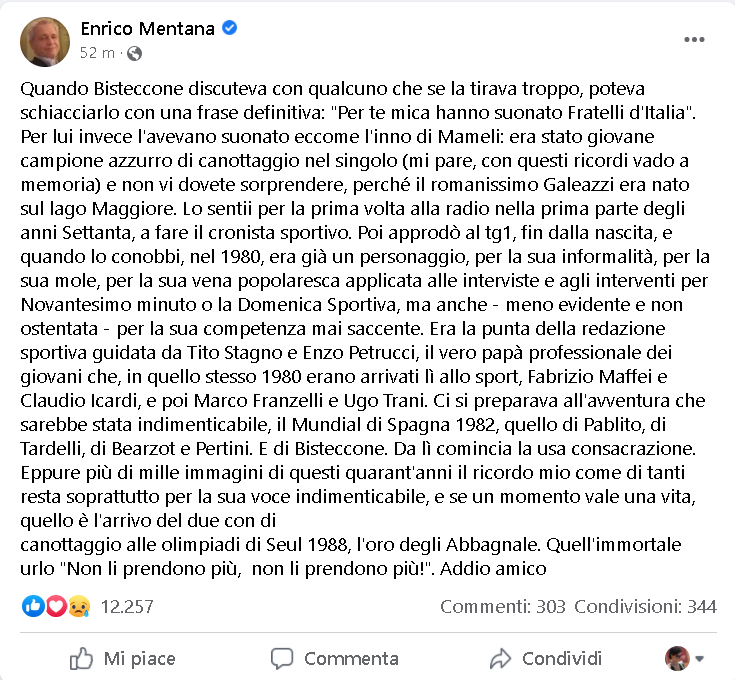 Giampiero Galeazzi Enrico Mentana