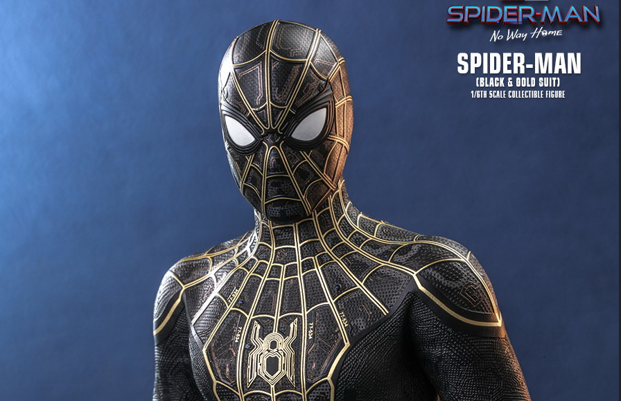 Spider-Man: No Way Home – Action figure Hot Toys con costume nero e oro