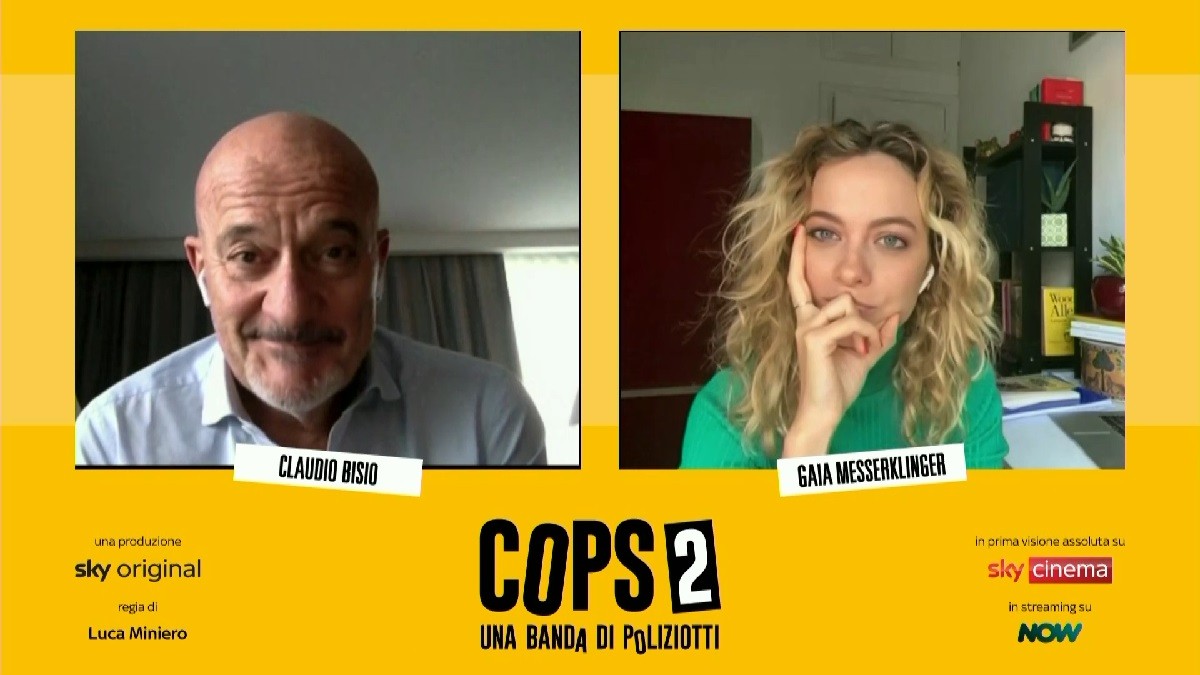 Claudio Bisio e Gaia Messerklinger “in Cops 2 arriva Catia la procuratrice con lo smalto fluo”