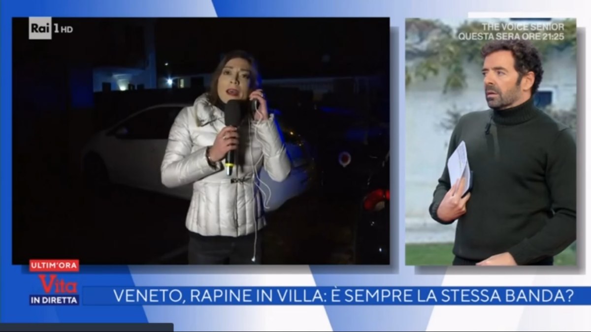 Troupe de La vita in diretta derubata in seguito ad un servizio sui furti in Veneto (VIDEO)