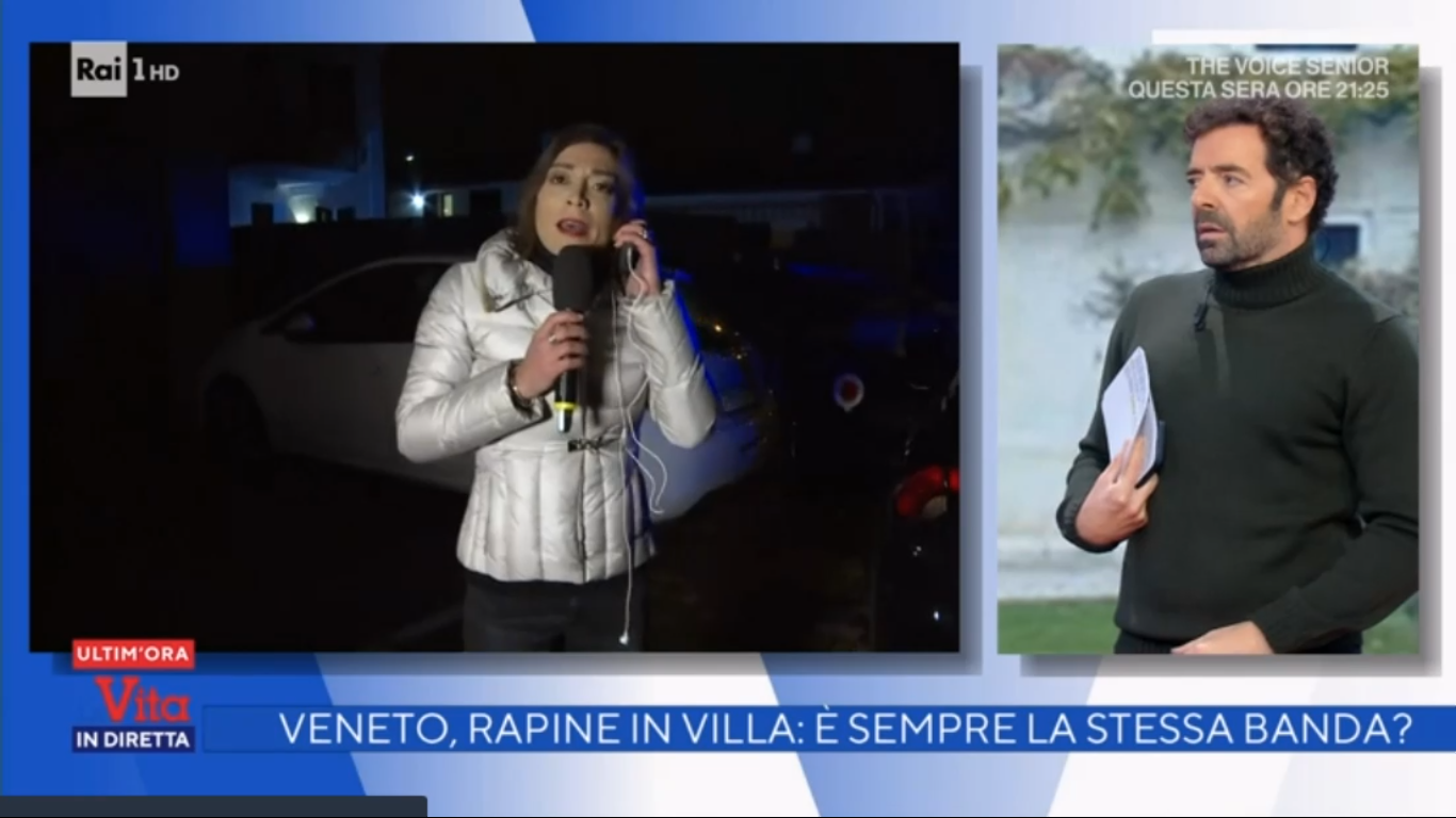 Troupe de La vita in diretta derubata in seguito ad un servizio sui furti in Veneto (VIDEO)