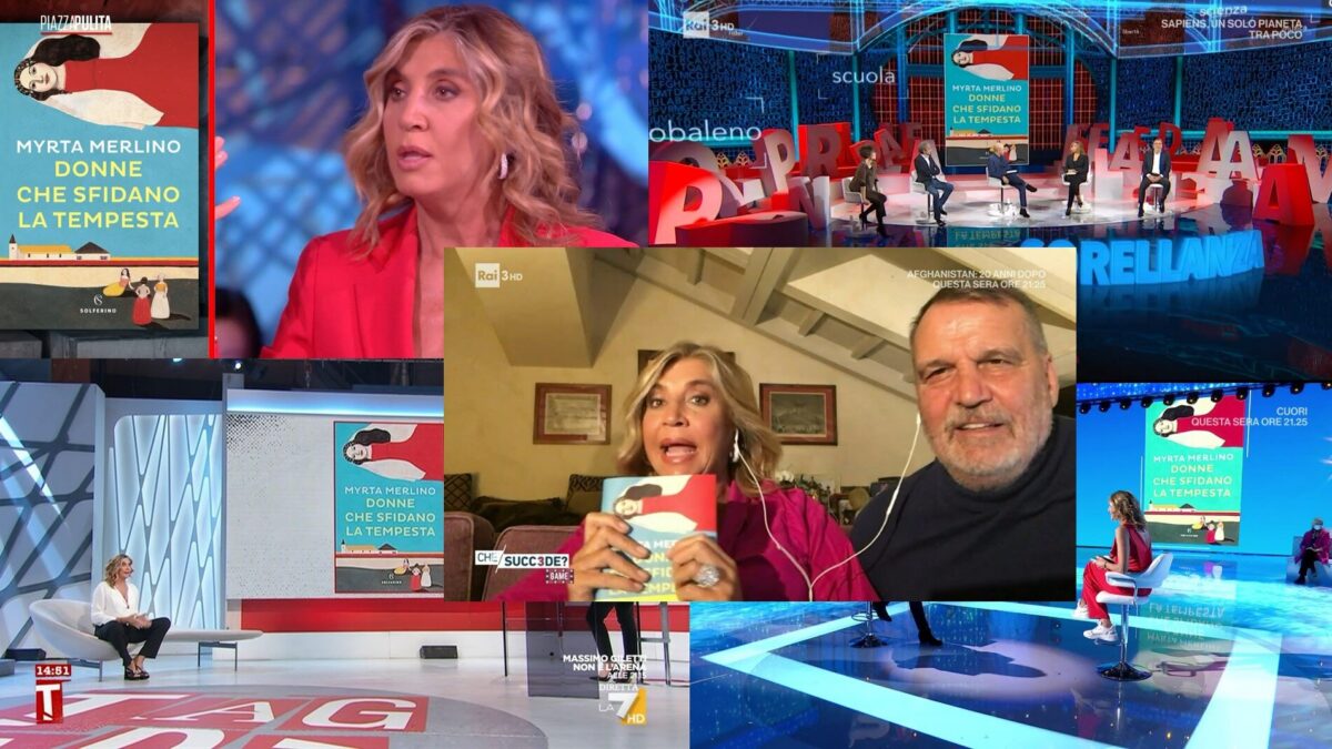 11 ospitate per te possono bastare? Myrta Merlino diventa Bruno Vespa per la promozione del suo libro
