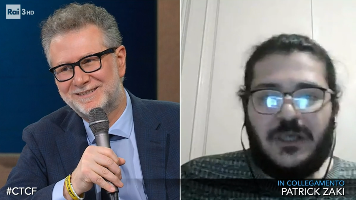 Patrick Zaki a Che Tempo che Fa: “Grazie a tutti. Non so cosa sia successo, ma spero di tornare presto a Bologna”