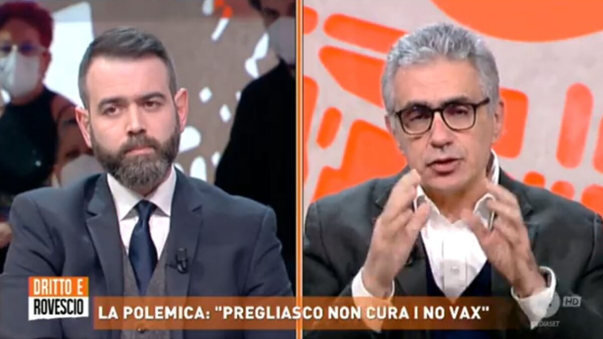 Pregliasco-Borgonovo, lo stesso duello su programmi diversi. Il talk come una pièce teatrale