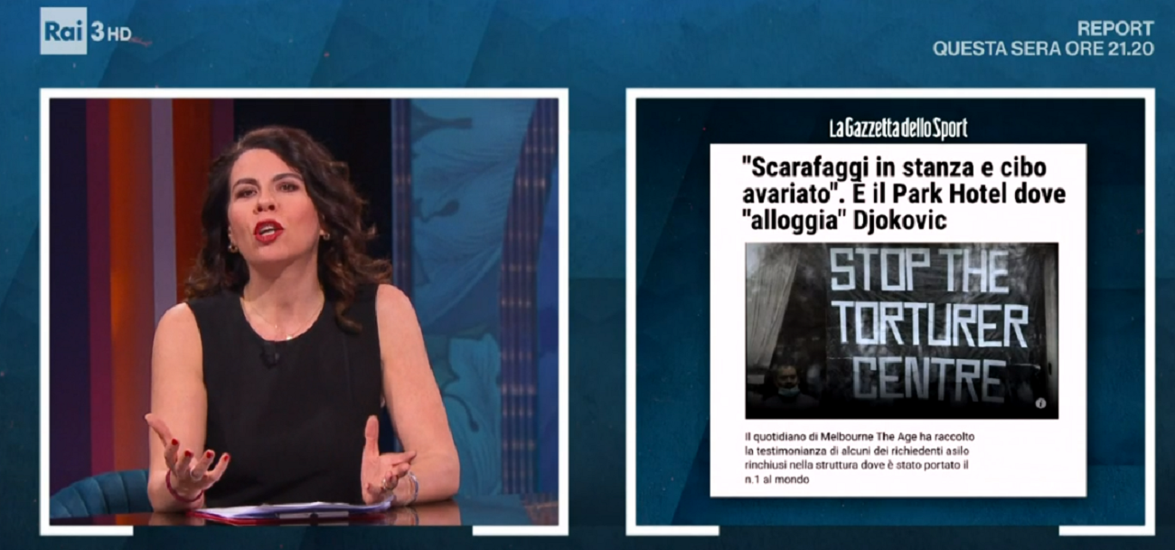 Che succ3de?, il programma comico di Geppi Cucciari che dà voce agli oppressi (come i migranti prigionieri nell’hotel di Novak Djokovic)