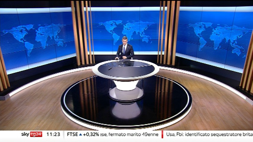 Sky Tg24, studio provvisorio in attesa del rinnovo a metà marzo 2022 (FOTO)