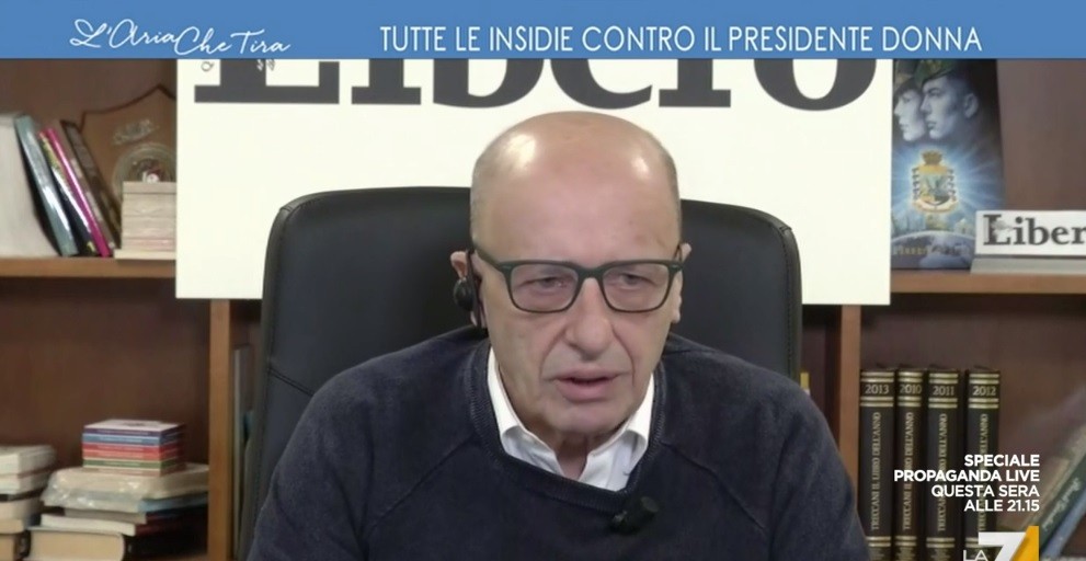 L’Aria che tira, Sallusti: “Sarà politicamente scorretto, ma anche le donne sono str**ze” (Video)