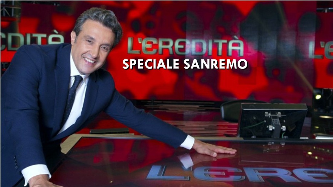 L’eredità speciale Sanremo venerdì 28 gennaio su Rai1