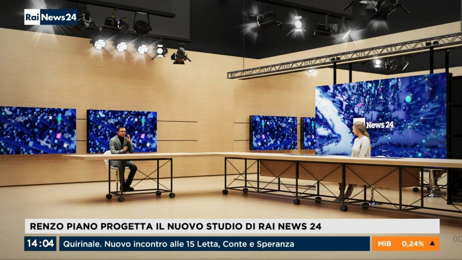 renzo piano rai news 24 studio
