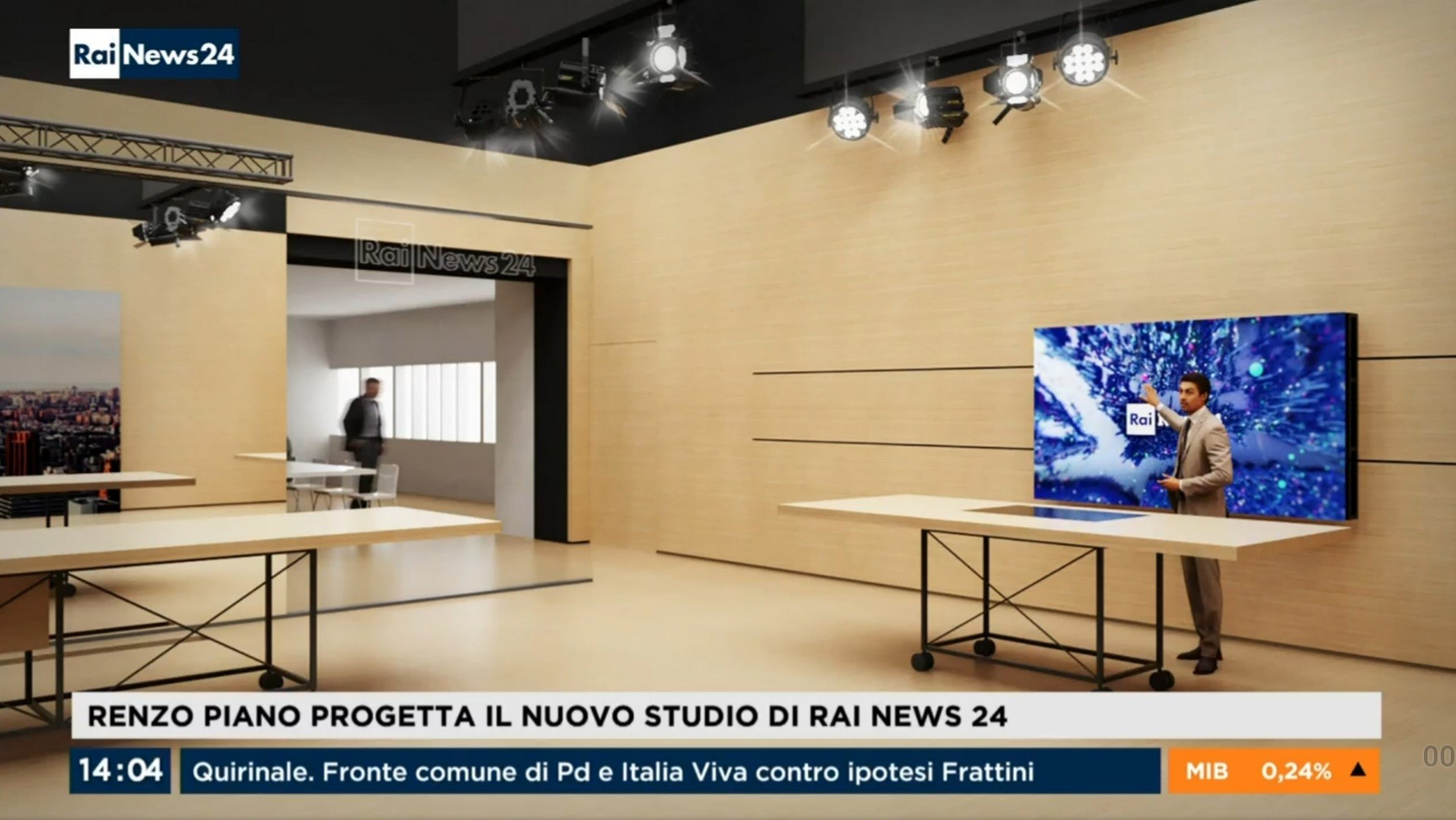 renzo piano rai news 24 studio