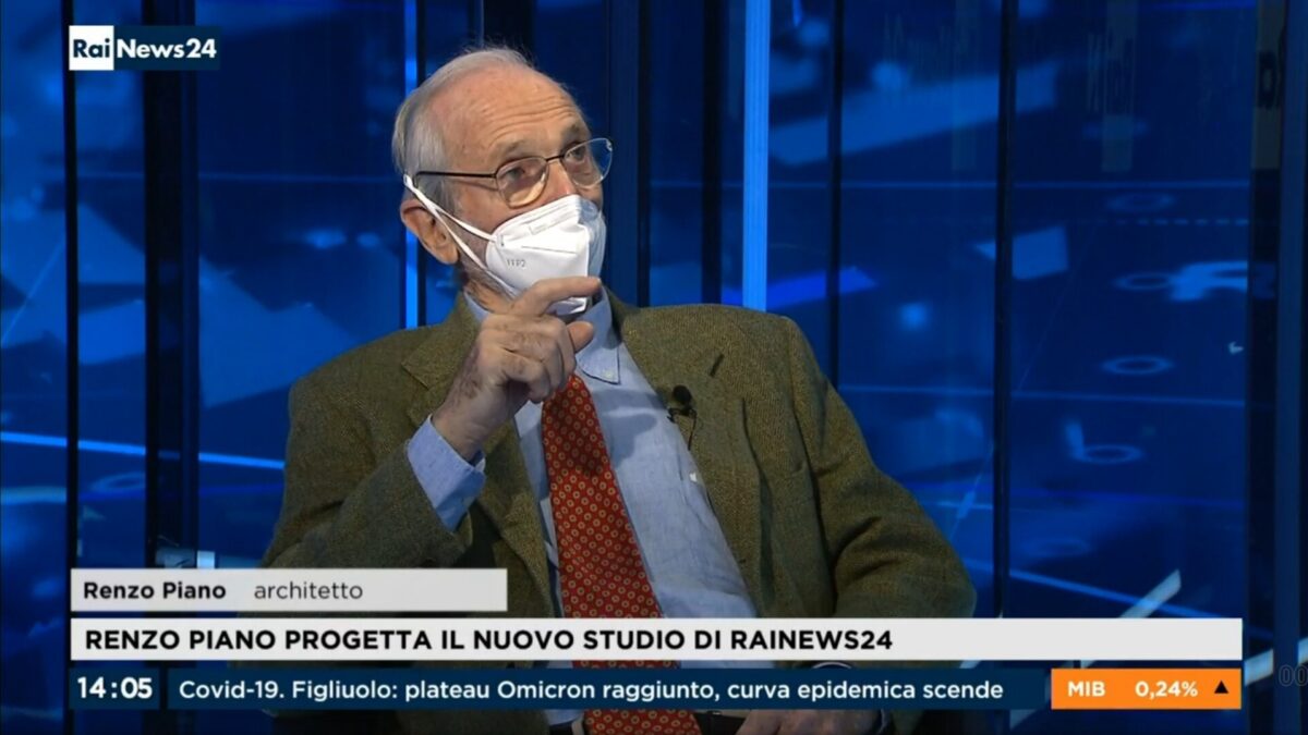 Renzo Piano disegna il nuovo studio di Rai News 24: “Deve assomigliare a chi ci lavora”