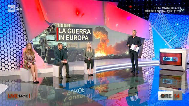 Ore 14, Milo infante apre con la guerra tra Russia ed Ucraina: “Assisteremo a scene strazianti”