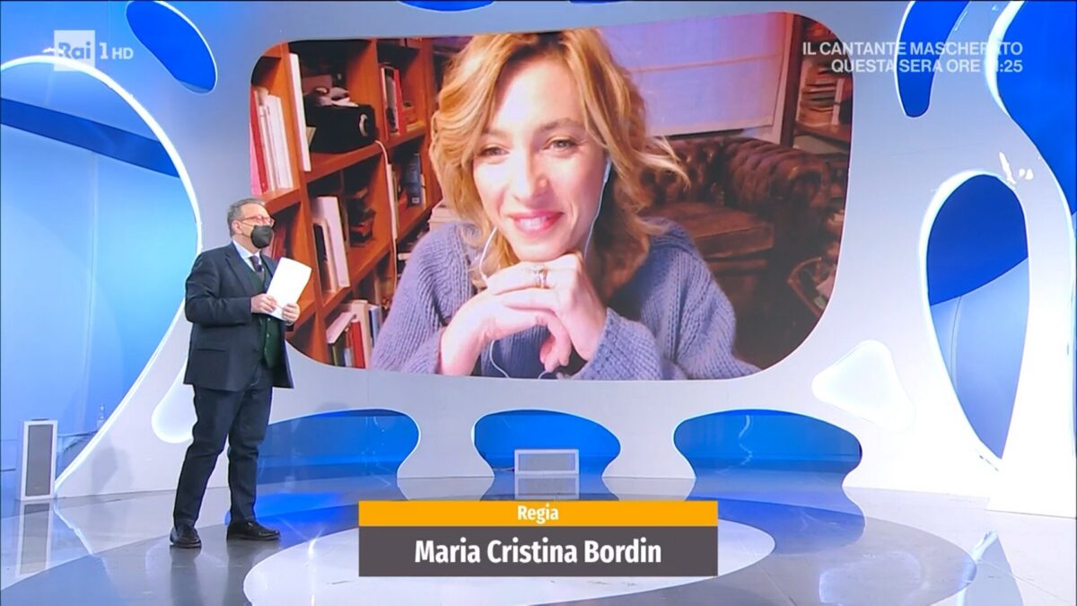 Unomattina: Monica Giandotti, positiva al Covid-19, conduce da casa. Marco Frittella in studio con la Ffp2