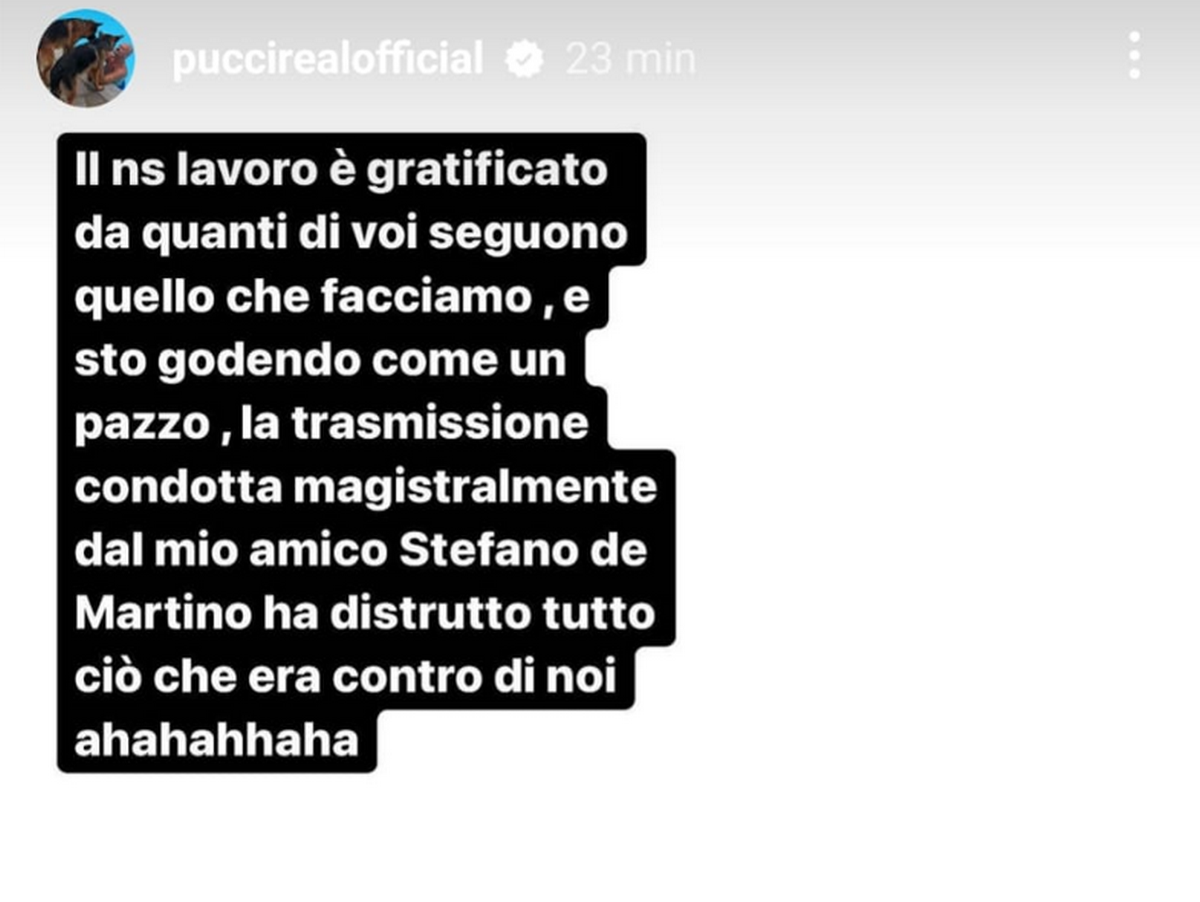 Pucci: “Stasera tutto è possibile ha distrutto La Pupa e il secchione show, godo come un pazzo”