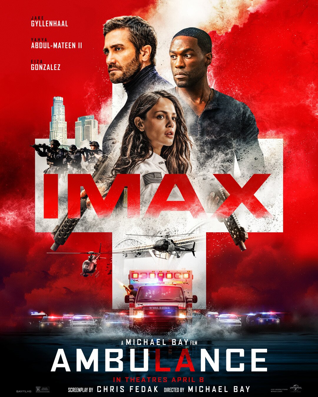 Ambulance: nuovo poster IMAX del thriller d’azione di Michael Bay