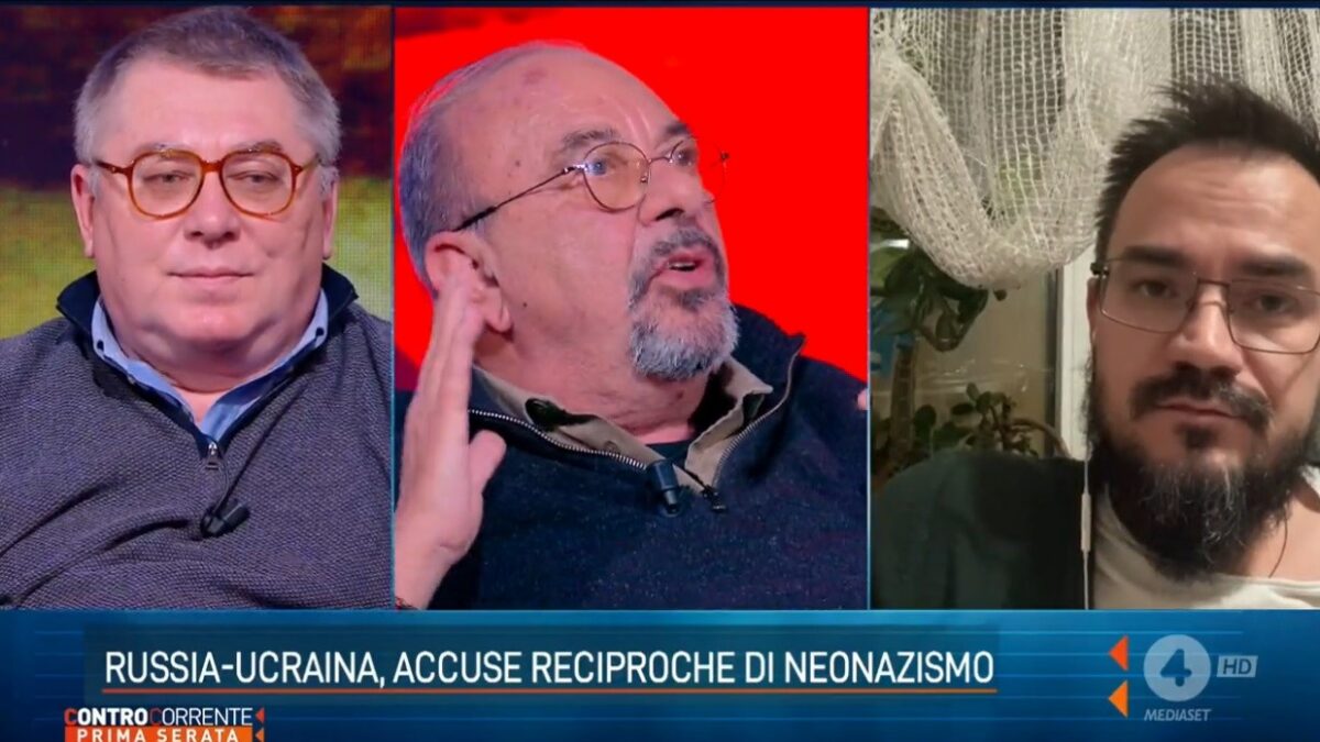 Controcorrente, lite Vauro-Maistrouk: “In Ucraina monumenti a criminali nazisti”
