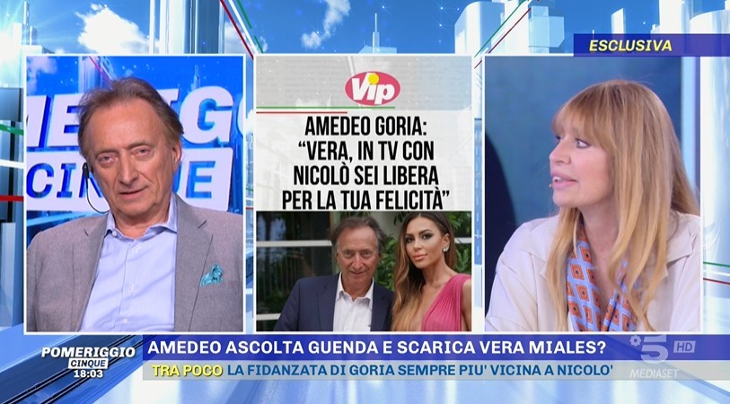 La Pupa e il secchione show, Amedeo Goria scarica Vera Miales?: “Deve fare il suo gioco” (video)