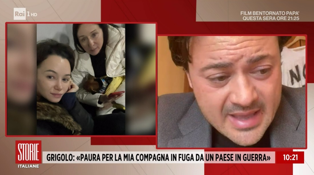 Storie italiane, Vittorio Grigolo preoccupato per la compagna in fuga da Kiev: “Stress psicologico”
