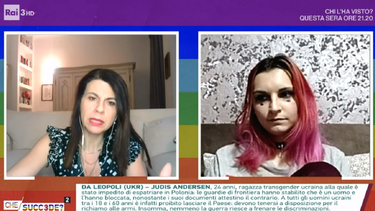 Che succ3de? racconta il dramma della trans ucraina Judis Andersen: “Per lo Stato sono un uomo, costretta ad andare in guerra”