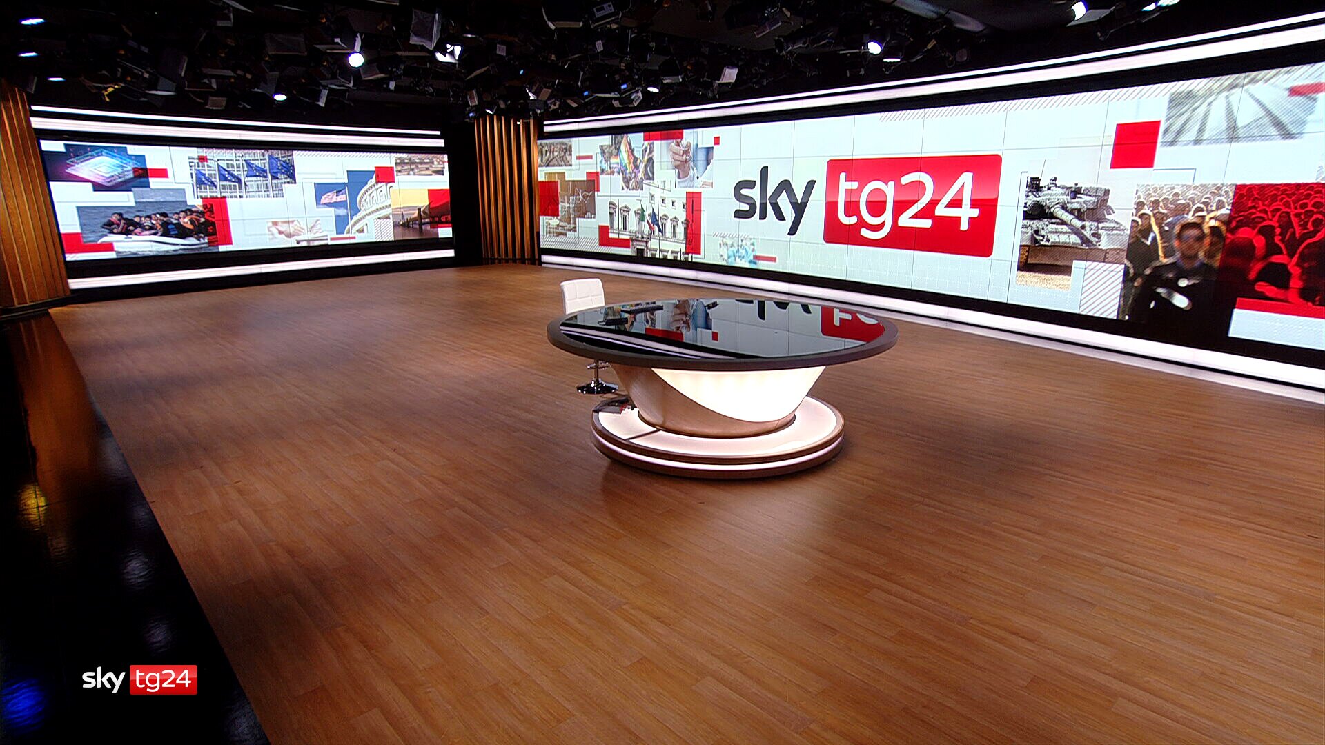 Sky Tg24: la gallery del nuovo studio dal 30 marzo 2022