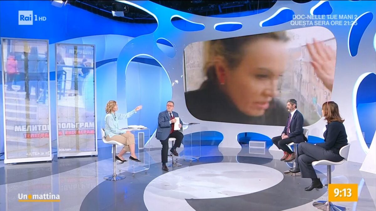 Unomattina, salta il collegamento con Stefania Battistini per un’irruzione di quattro agenti ucraini
