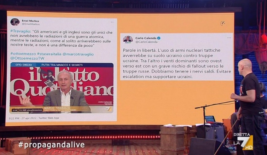 Propaganda Live ironizza su Calenda. Lui replica: “Sono vostro fan, ma dite minc*iate”
