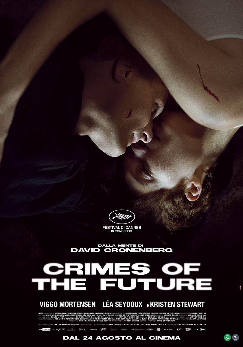 Crimes of the Future: foto e poster del film horror di David Cronenberg