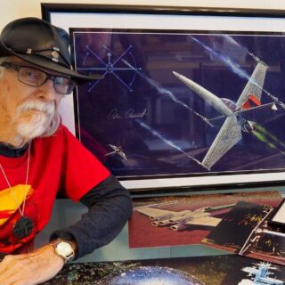 ‘X-Wing e della Morte Nera dalla saga di Star Wars