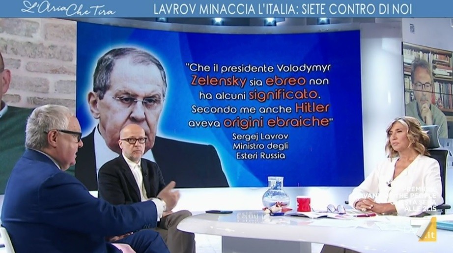 Myrta Merlino non manda i video di Lavrov: “E’ un’esclusiva di Rete4”. Ma poi li trasmette Mentana