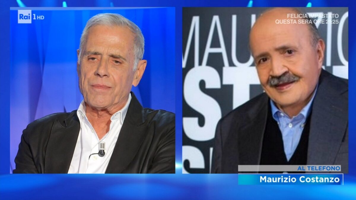 Domenica In, Maurizio Costanzo, al telefono, invita Teo Teocoli al Maurizio Costanzo Show