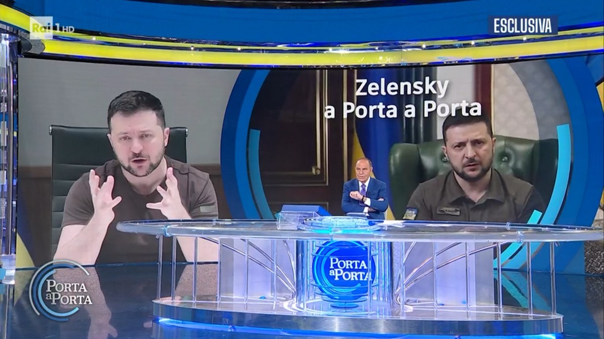 Zelensky a Porta a Porta e il programma di Bruno Vespa torna ad essere la Terza Camera dello Stato