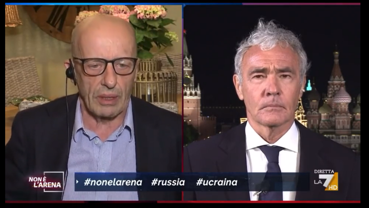 Non è L’Arena, Sallusti a Giletti da Mosca: “Asservimento totale alla propaganda, me ne vado”. E rinuncia al cachet…