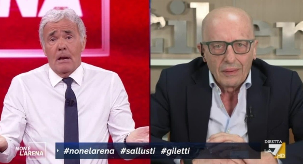 Non è l’Arena, Giletti: “Domenica abbiamo fatto il record”. Sallusti: “Non siamo a Ballando con le stelle”