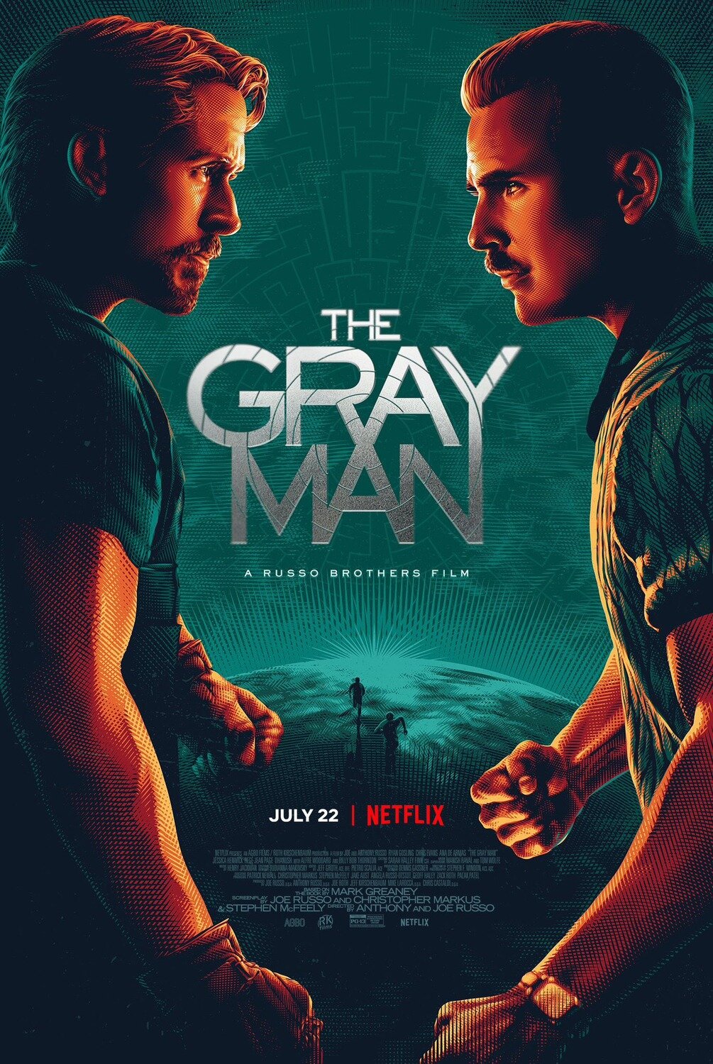 The Gray Man: nuovo poster ufficiale del film Netflix con Ryan Gosling e Chris Evans