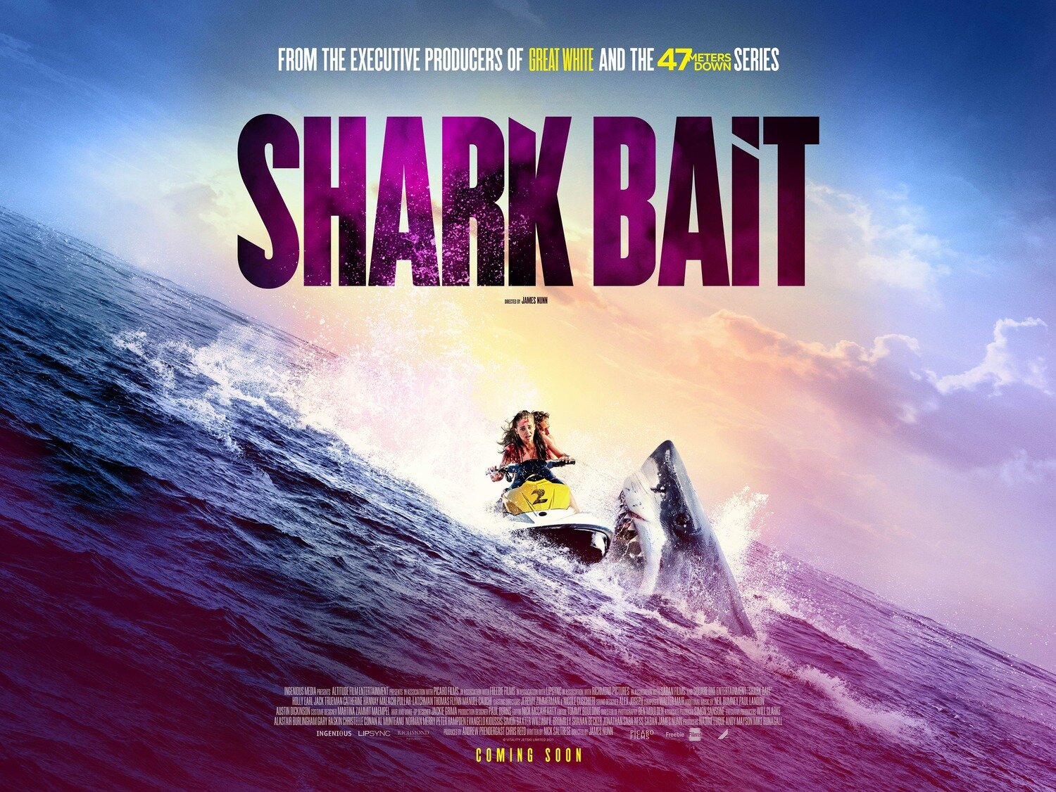 Shark Bait: foto e locandine del survival-thriller con squali di James Nunn