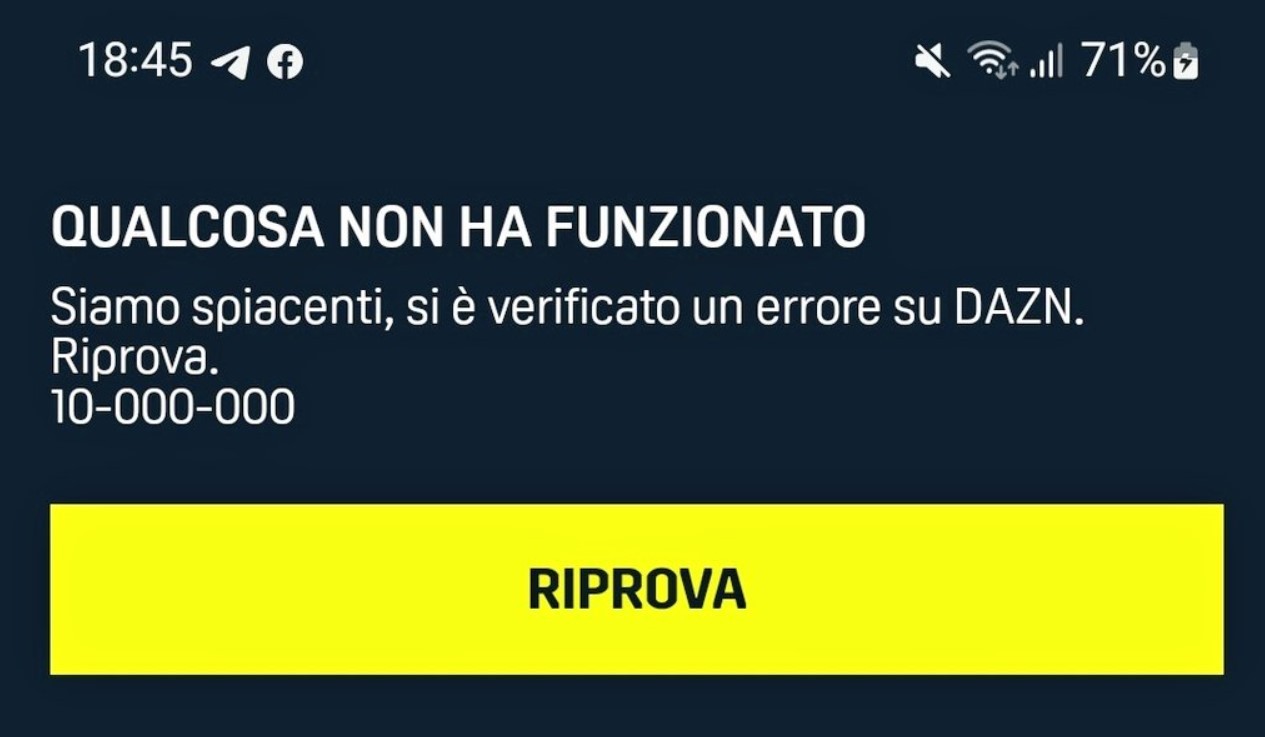 Dazn, ancora disservizi nella visione della partite di Serie A: “Stiamo lavorando per risolvere, ci scusiamo”