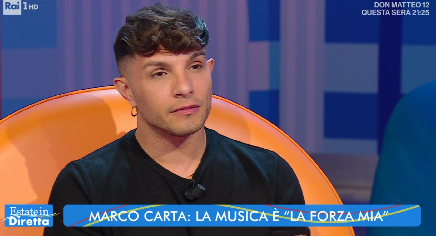 Marco Carta ospite a “Estate in diretta”: l’intervista tra Sanremo, gli affetti e il nuovo singolo