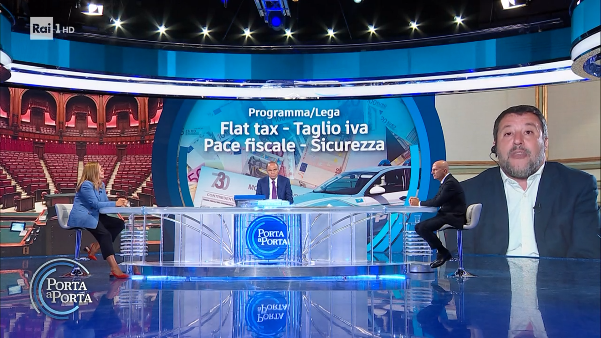 Porta a Porta riapre con una puntata monografica dedicata a Salvini e si trasforma nel palchetto televisivo che ogni leader desidera