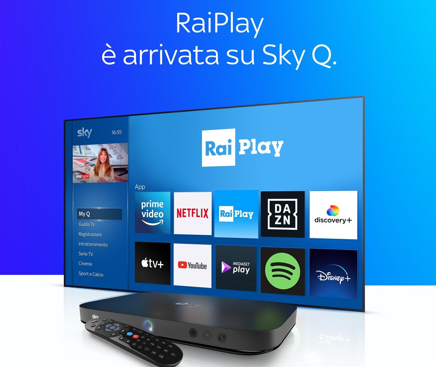 RaiPlay arriva su Sky Q: siglato un accordo pluriennale tra Rai e Sky