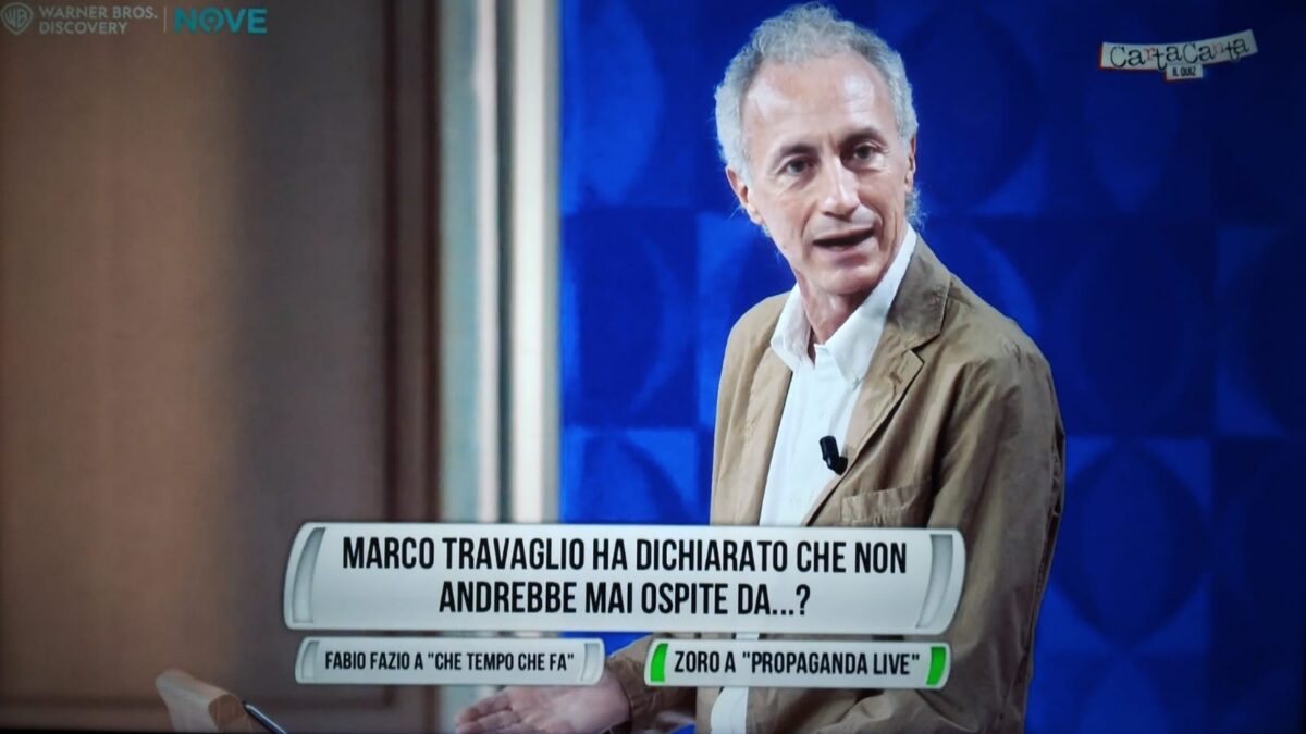 Travaglio attacca Propaganda Live: “Trasmissione che non sopporto, non ci andrei mai ospite”