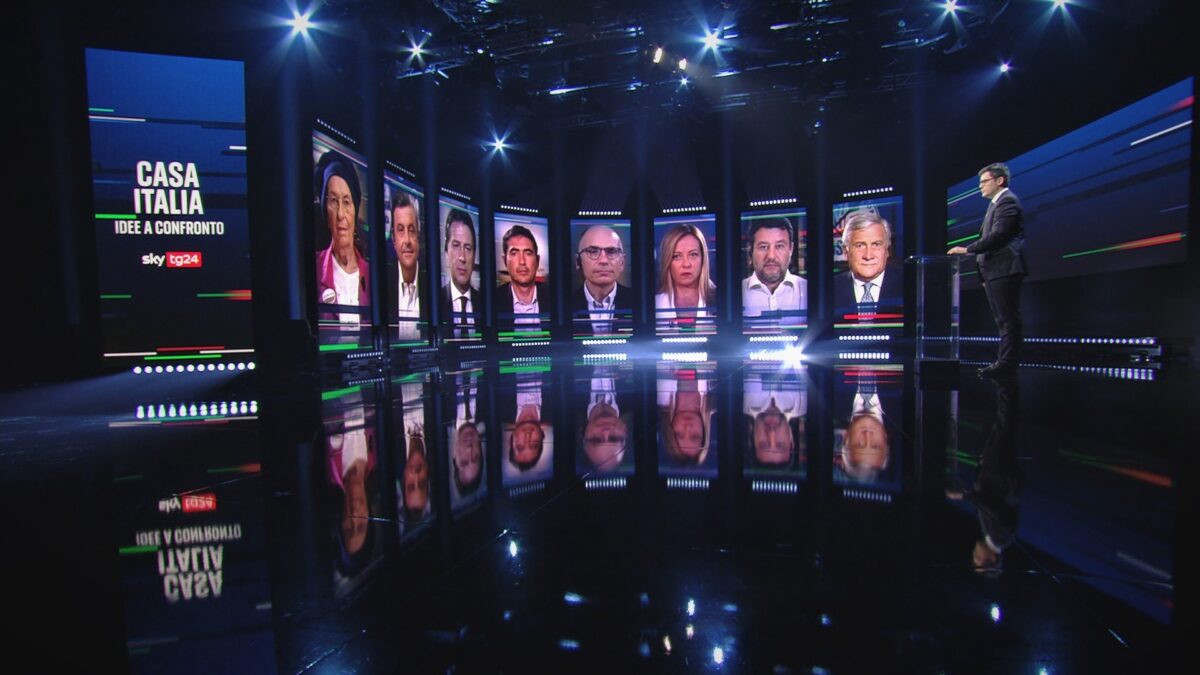 Casa Italia, le idee a confronto di Sky Tg24 che cercano di ridare i faccia a faccia alla politica in tv